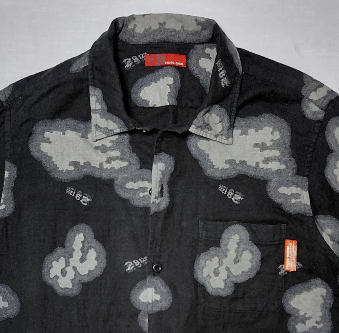 [291295=HOMME] 아카이브 쉐도우 클라우드 패턴 반팔 셔츠 상품이미지2