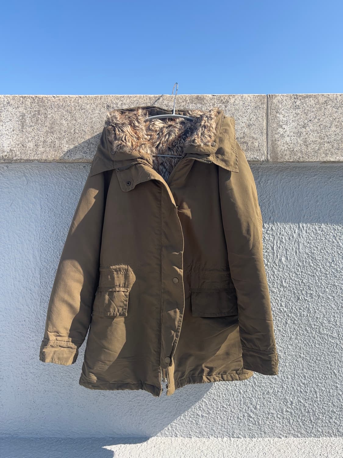 라쿤 내피 카키브라운 야상 점퍼 상품이미지1