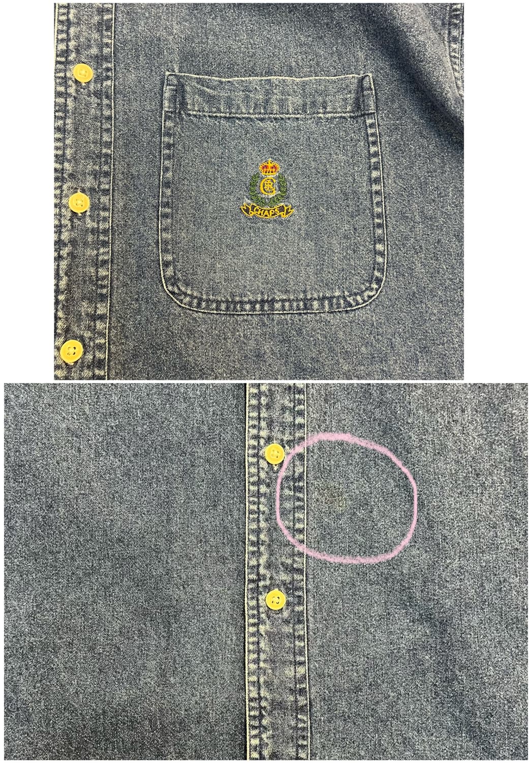 챕스 랄프로렌 데님 셔츠 M #csz3711 상품이미지5