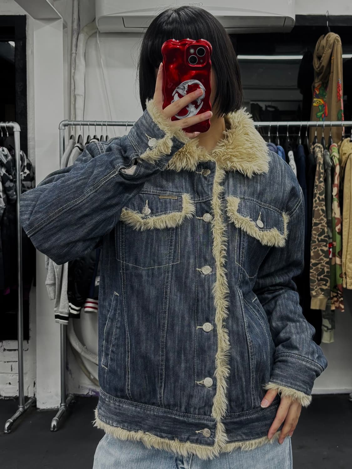 캘빈 클라인스 데님 퍼 자켓 상품이미지4