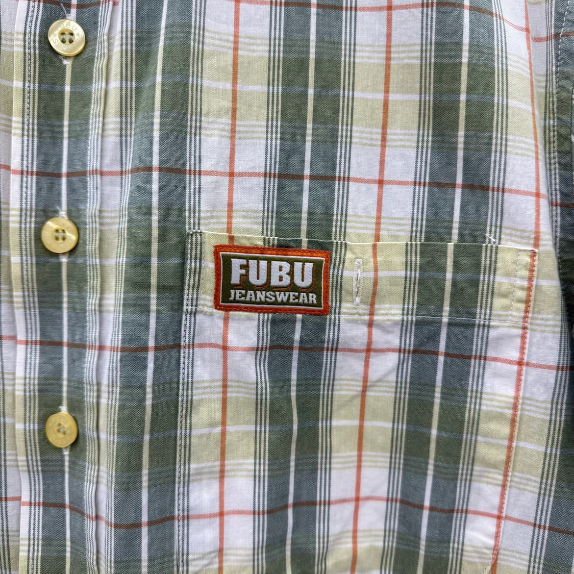 FUBU 푸부 체크 반팔 셔츠 상품이미지4