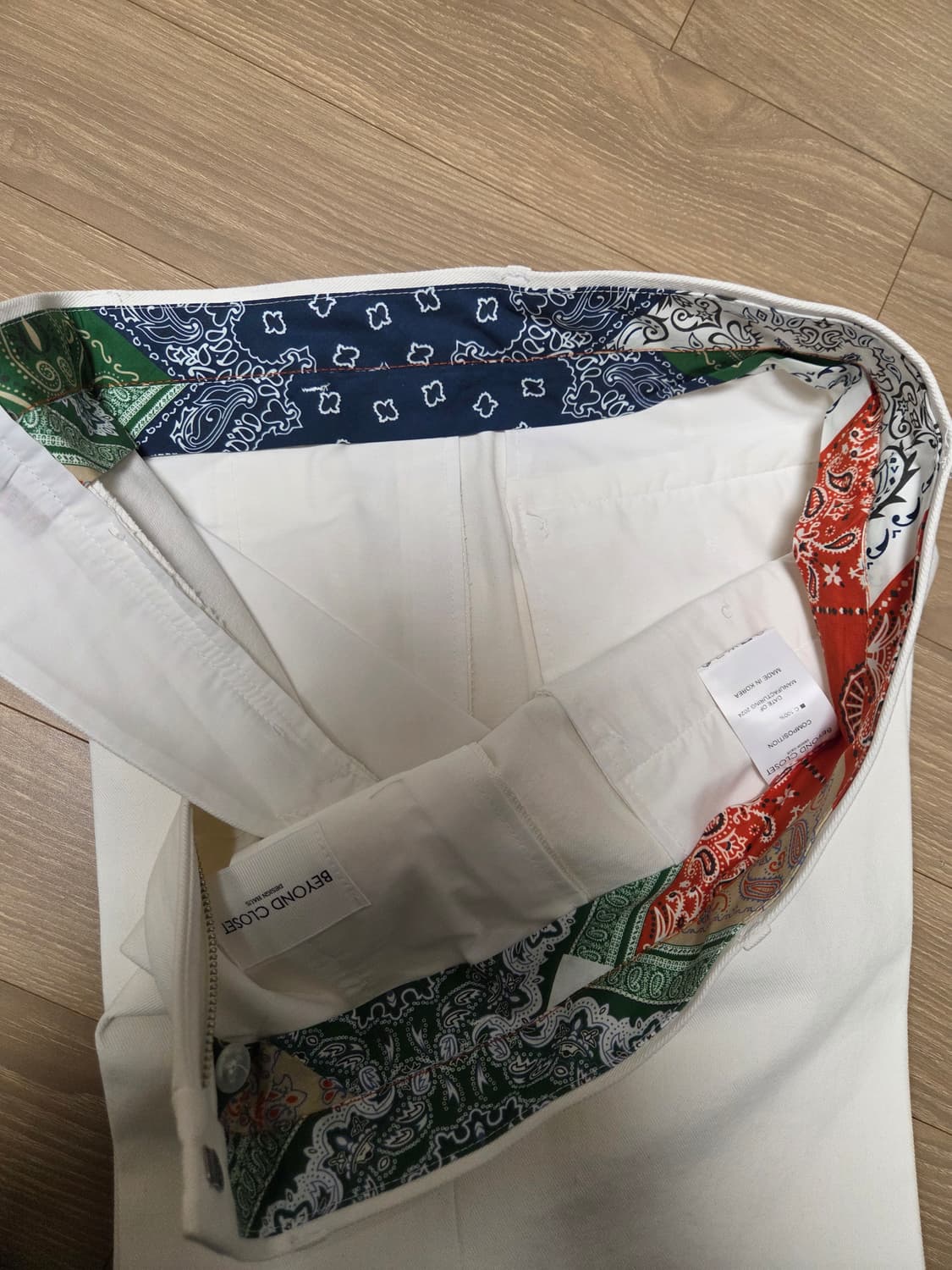 노맨틱 로고 워싱 코튼 치노 팬츠 아이보리 상품이미지6