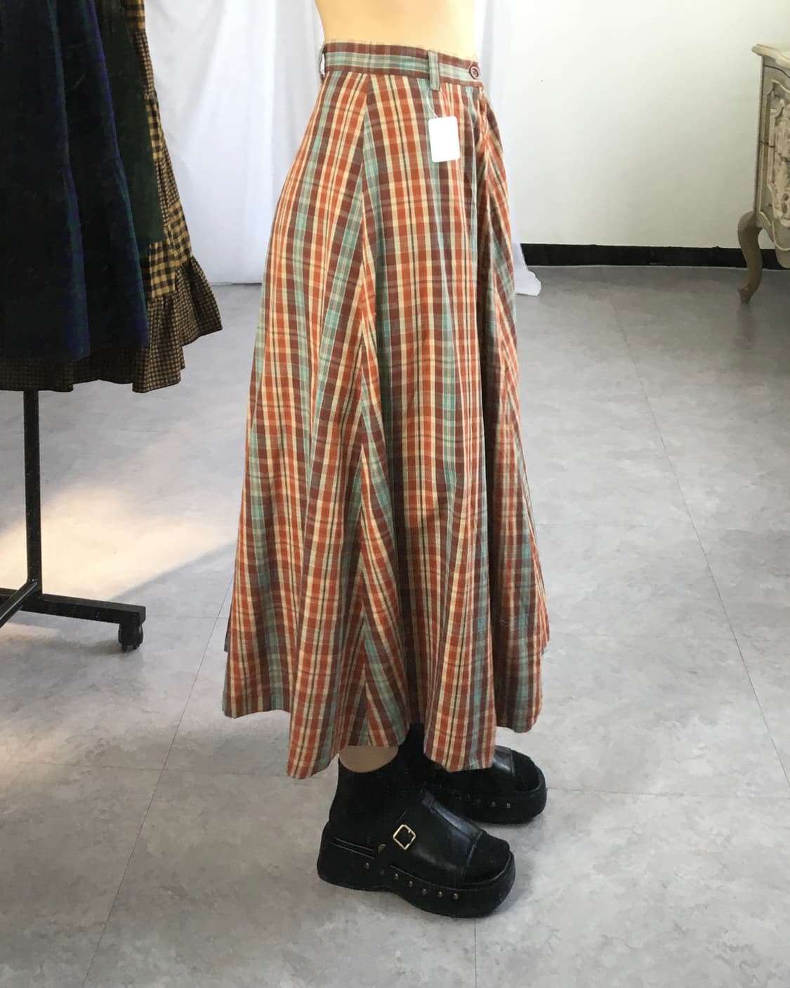 Check pattern skirt 상품이미지5