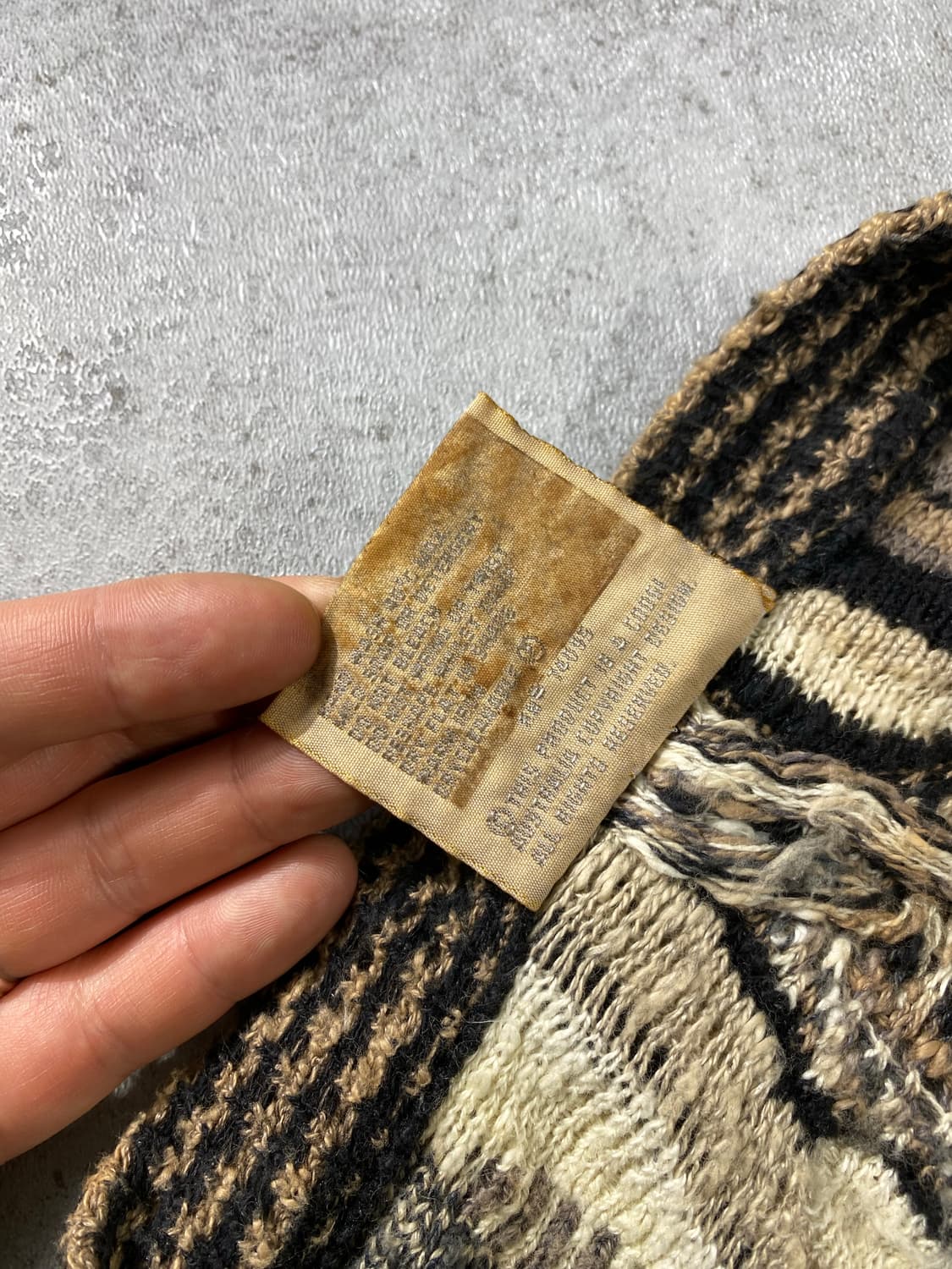 [M] 90s COOGI 쿠지 오스트레일리아 케이블 니트 가디건 상품이미지6