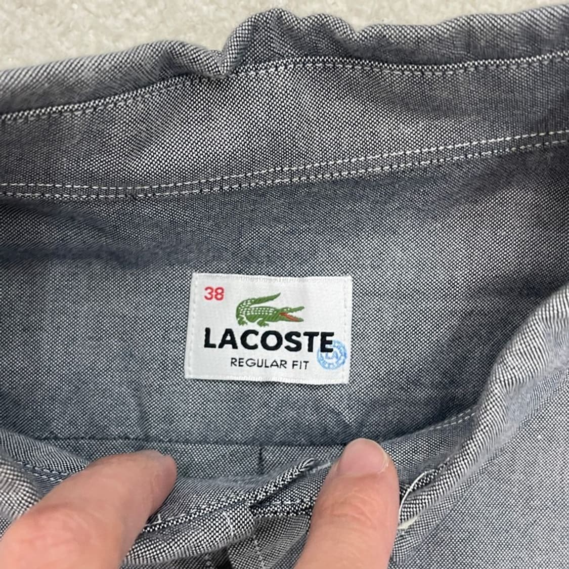 LACOSTE 포켓 셔츠 그레이 38 상품이미지7