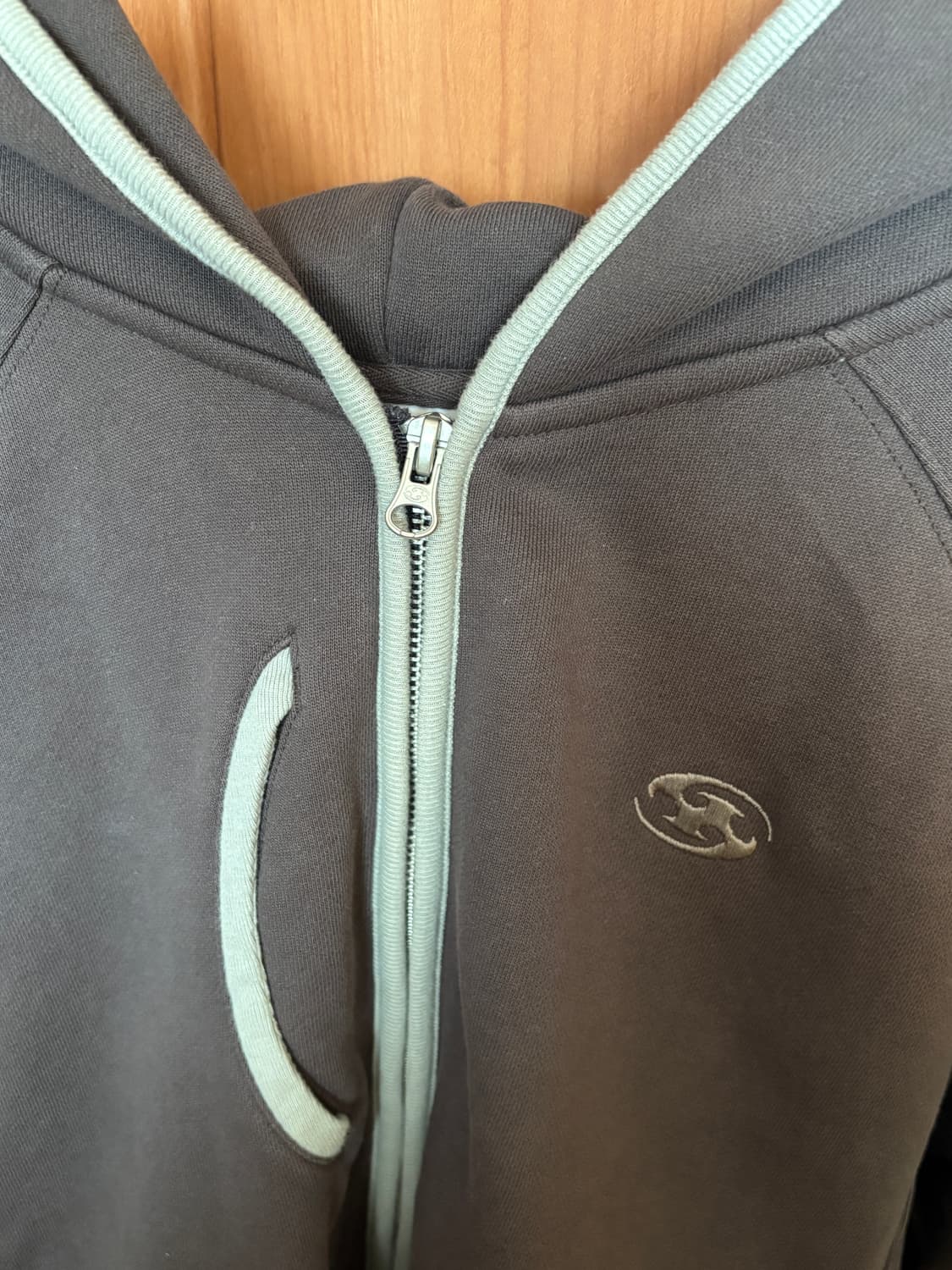 산산기어 후드집업 브라운 s 상품이미지3