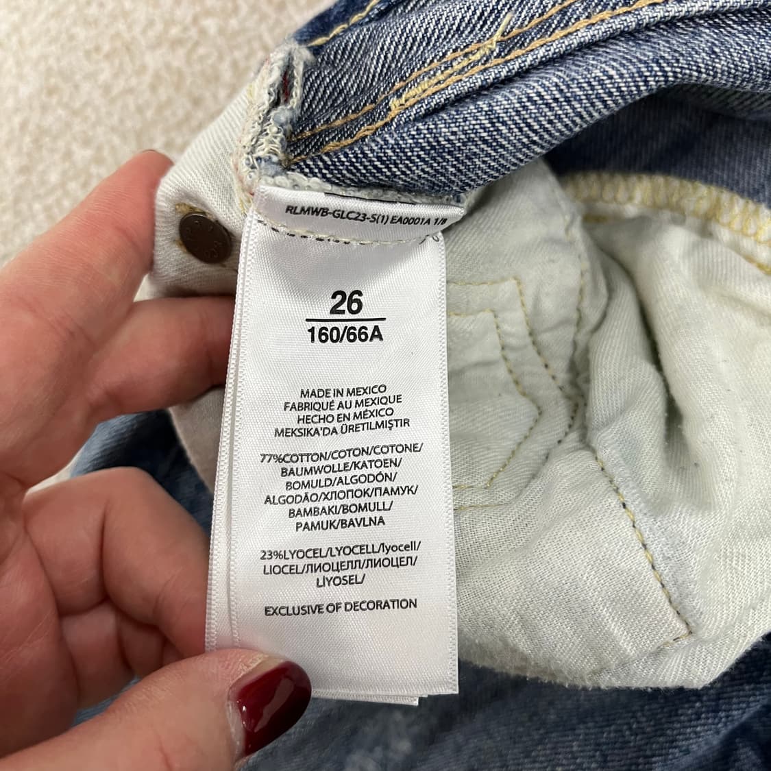 [26] 폴로랄프로렌 여성 데미지 데님 청바지 0105M1 상품이미지4