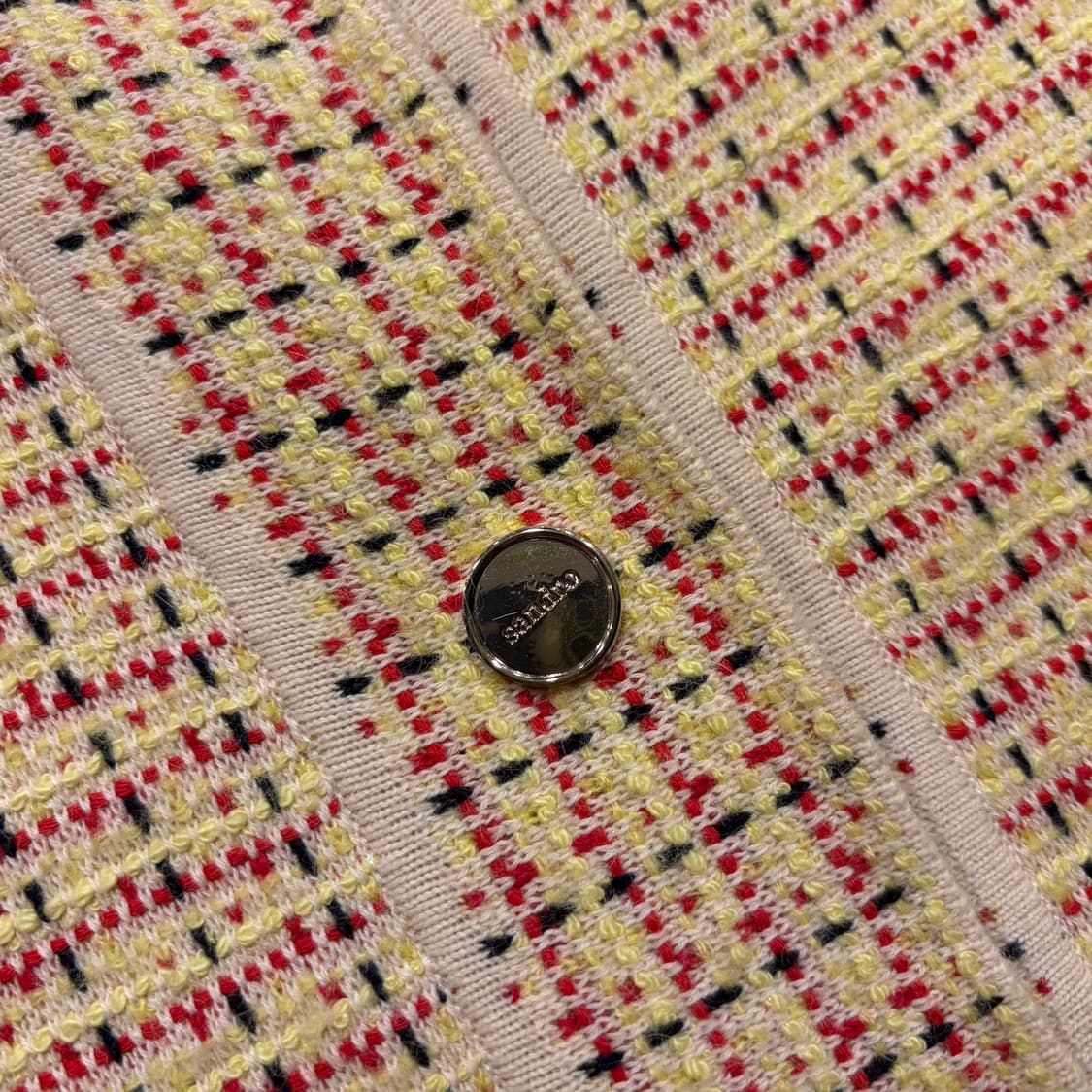 [3] 23FW 산드로 트위드 자켓 옐로우 레드 C962 상품이미지5