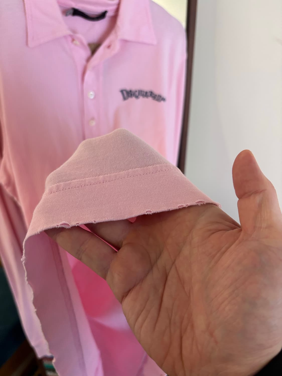 디스퀘어드2 핑크색 긴팔 폴로티셔츠 상품이미지6