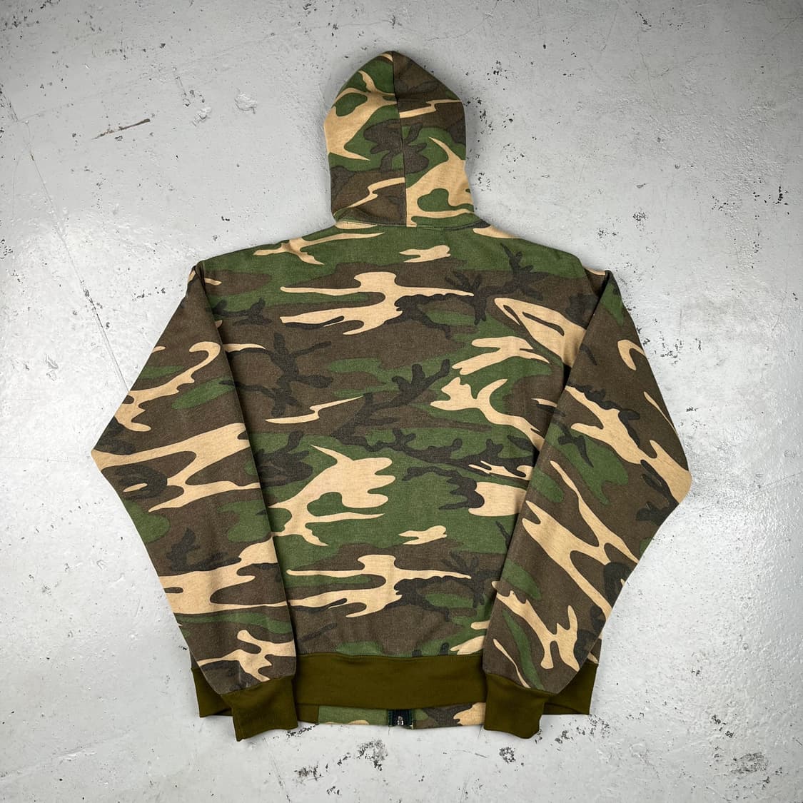 빈티지 카모 라이트웨이트 써멀 후드집업 상품이미지2