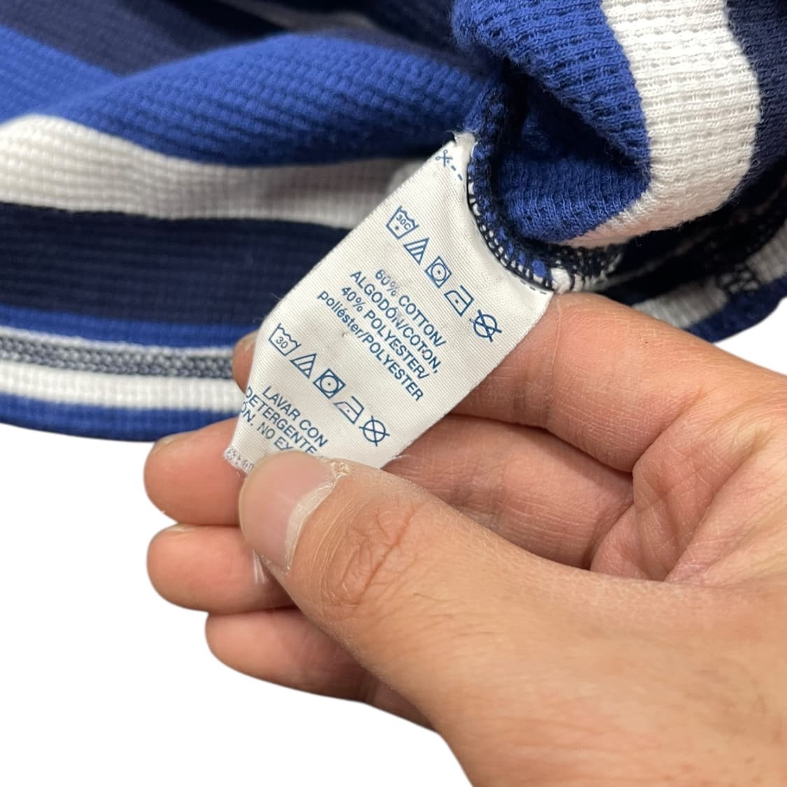 폴로 랄프로렌 스트라이프 와플 롱슬리브 상품이미지6