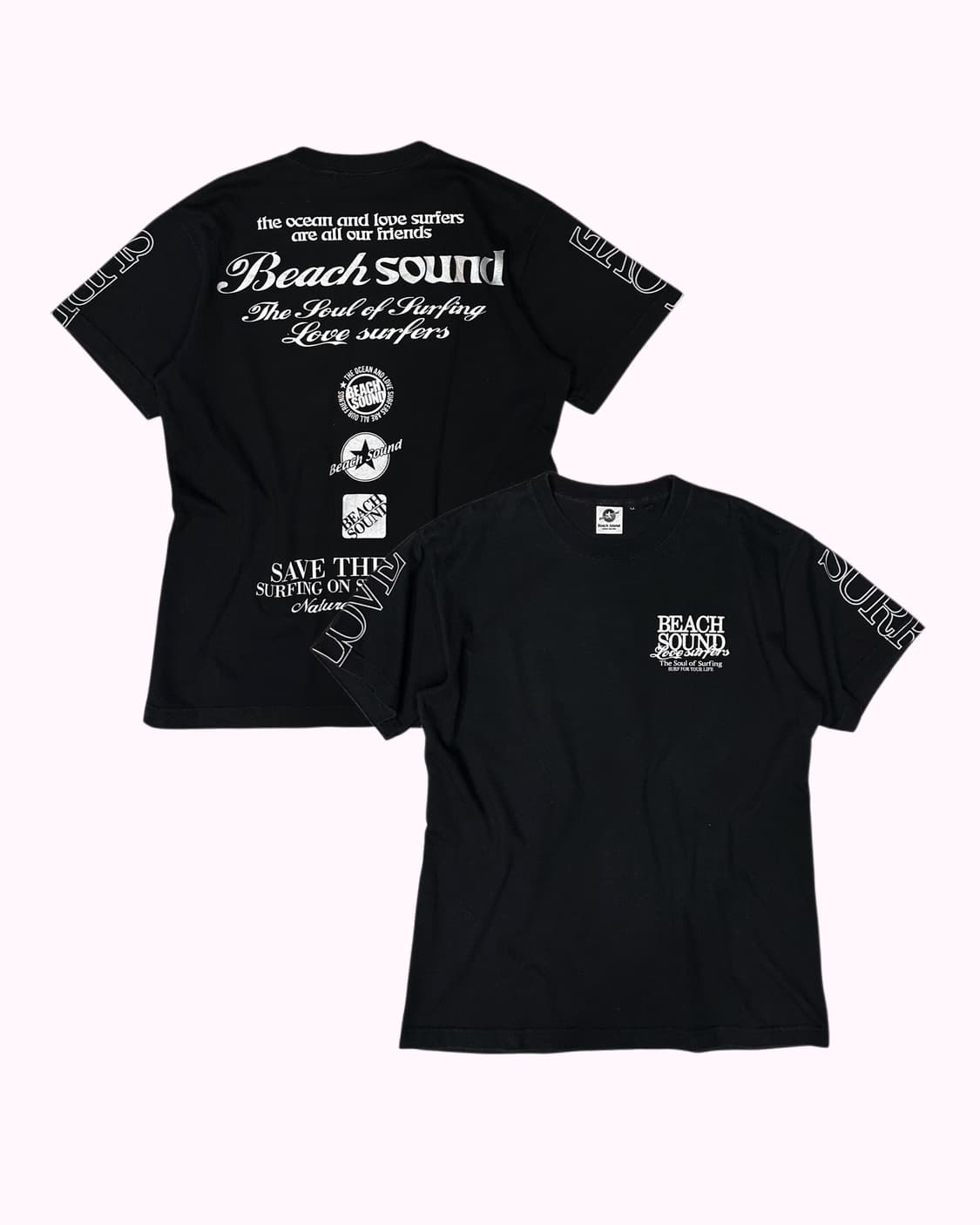 BEACH SOUND logo lettering surfer t 상품이미지1