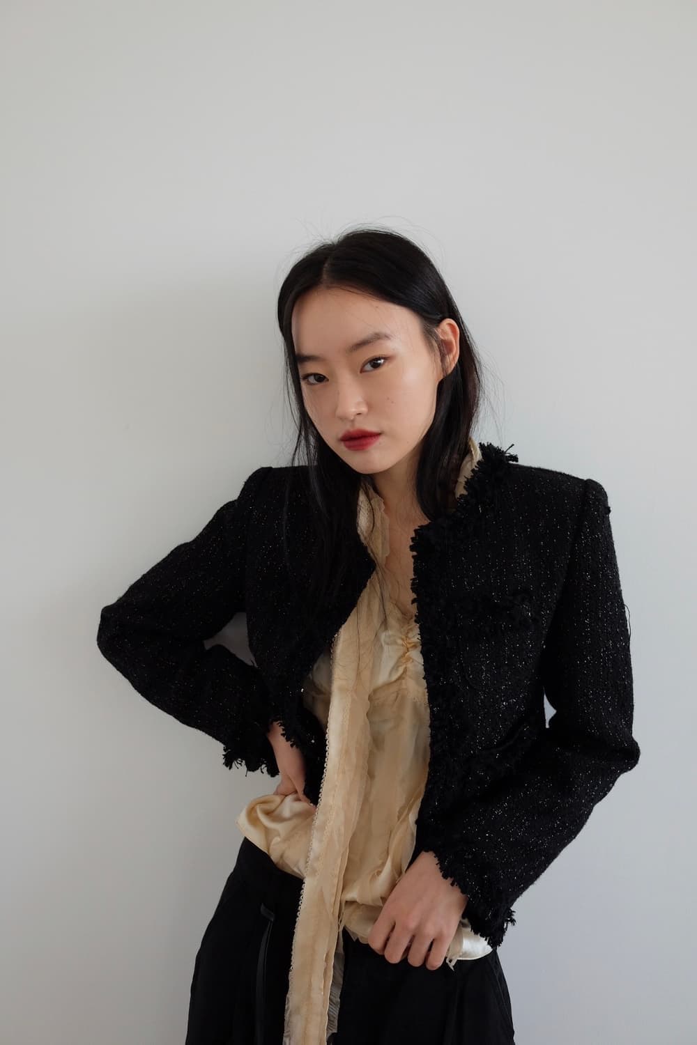 투밍 이네기 오도어 블랙 트위드 자켓 상품이미지4