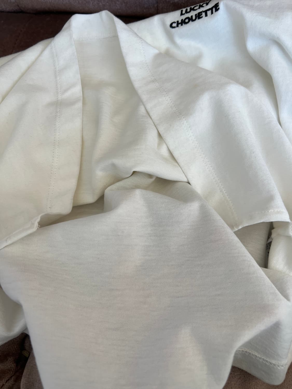 럭키슈에뜨 여성 아이보리 퍼프소매 블라우스 반팔티셔츠 상품이미지6