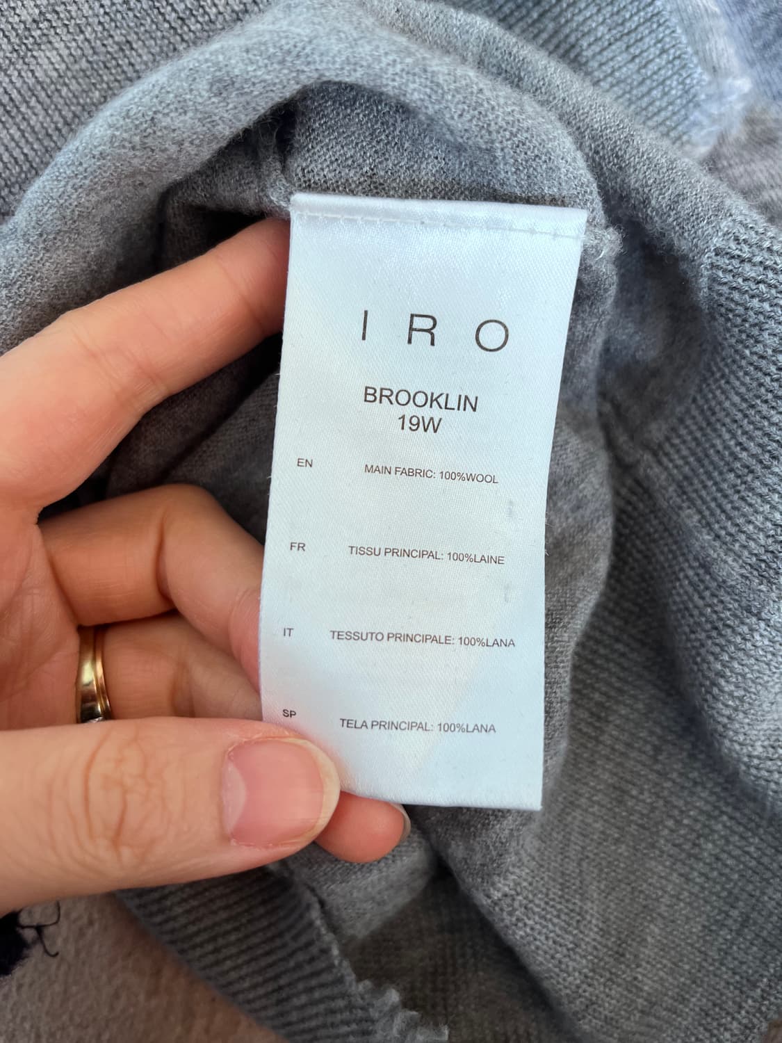 IRO 여성 그레이크루넥울니트 XS사이즈 상품이미지7