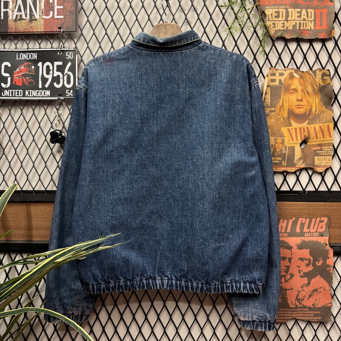 90s 폴로 랄프로렌 데님 블루종 전면 레드 포니 로고 포인트 중청 상품이미지2