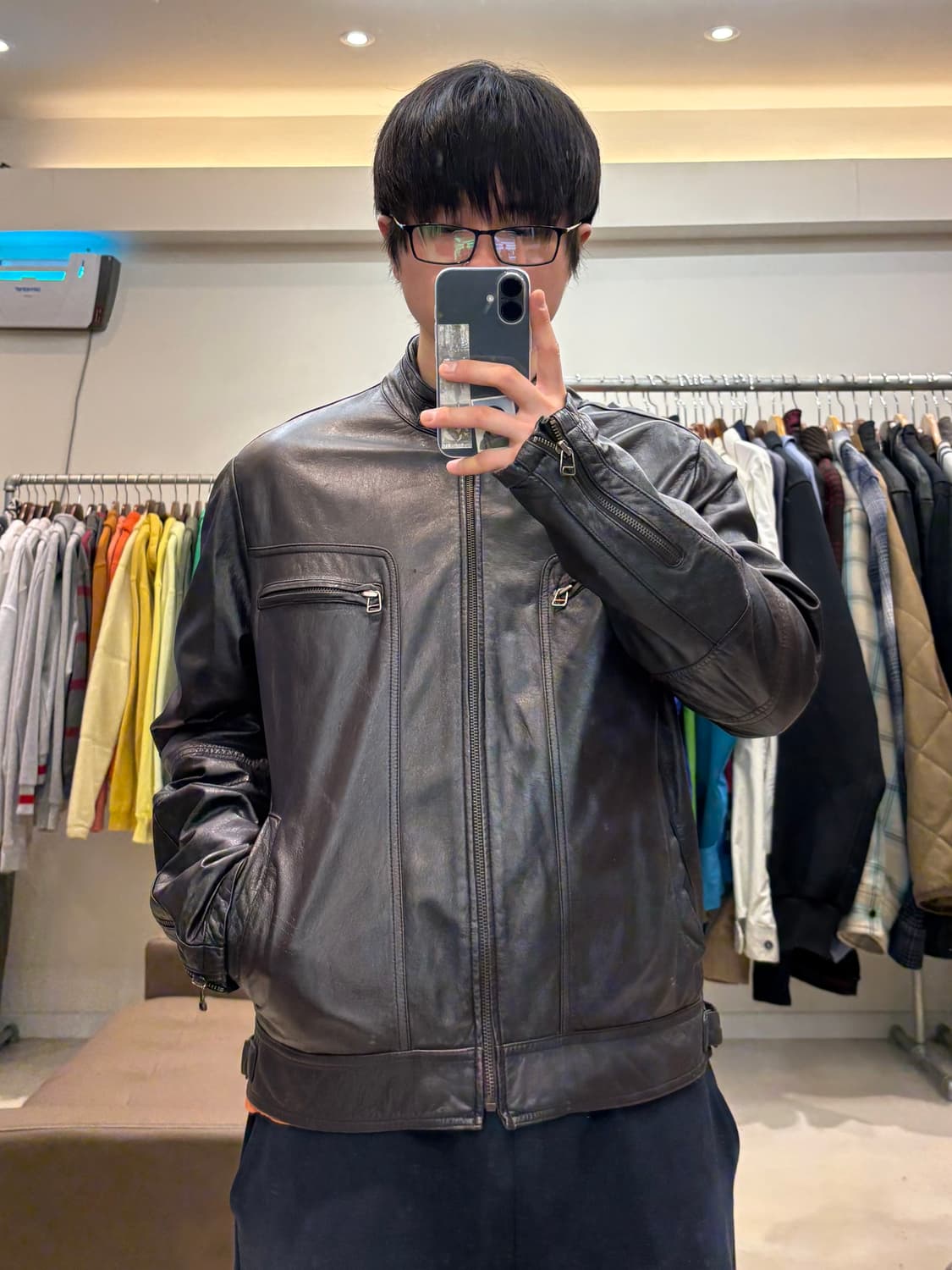 맨즈클럽 레더 바이커 자켓 상품이미지7