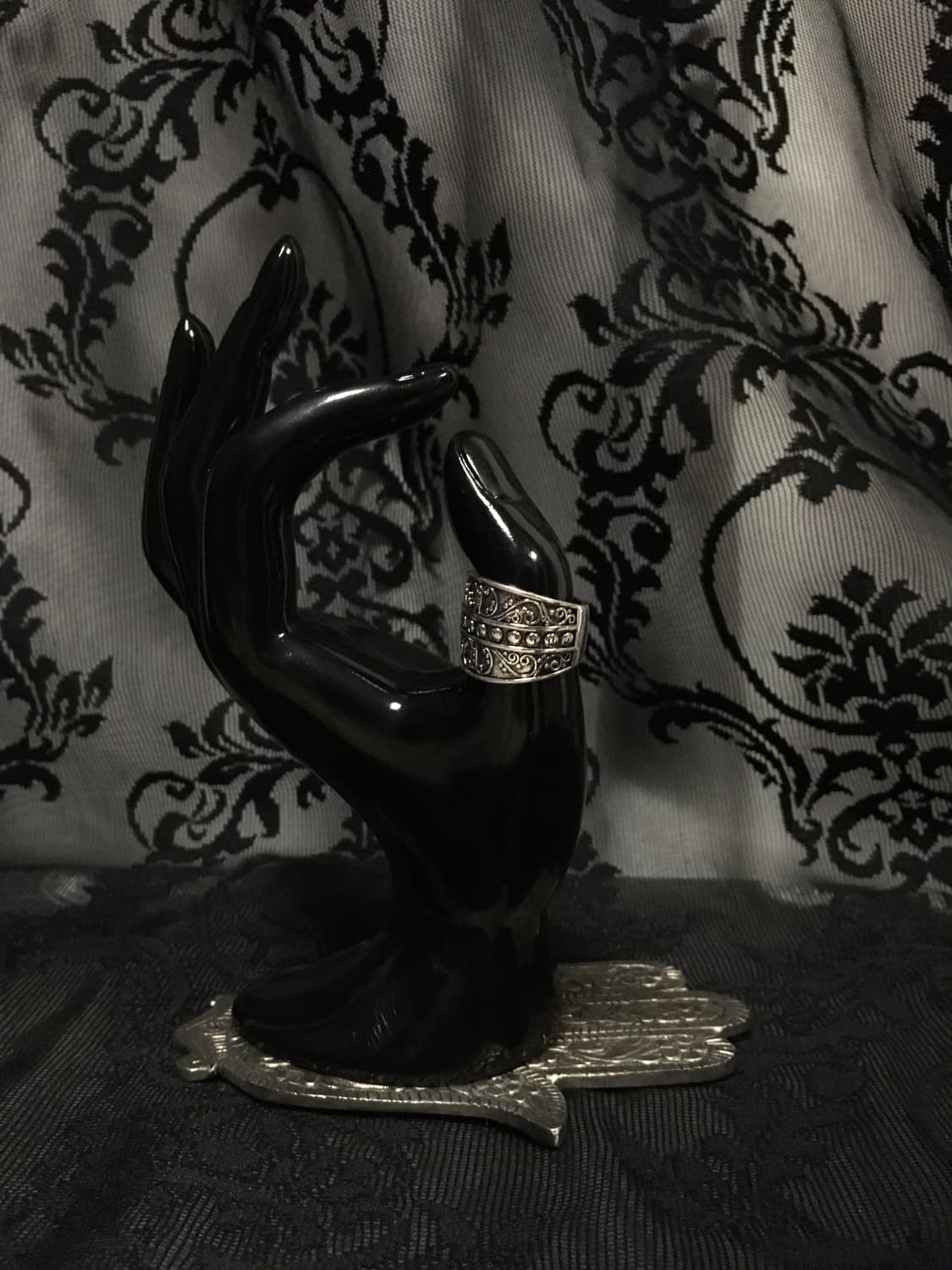 Vintage 핀터레스트 오리엔탈 볼드 유니섹스 실버 링 반지 상품이미지5