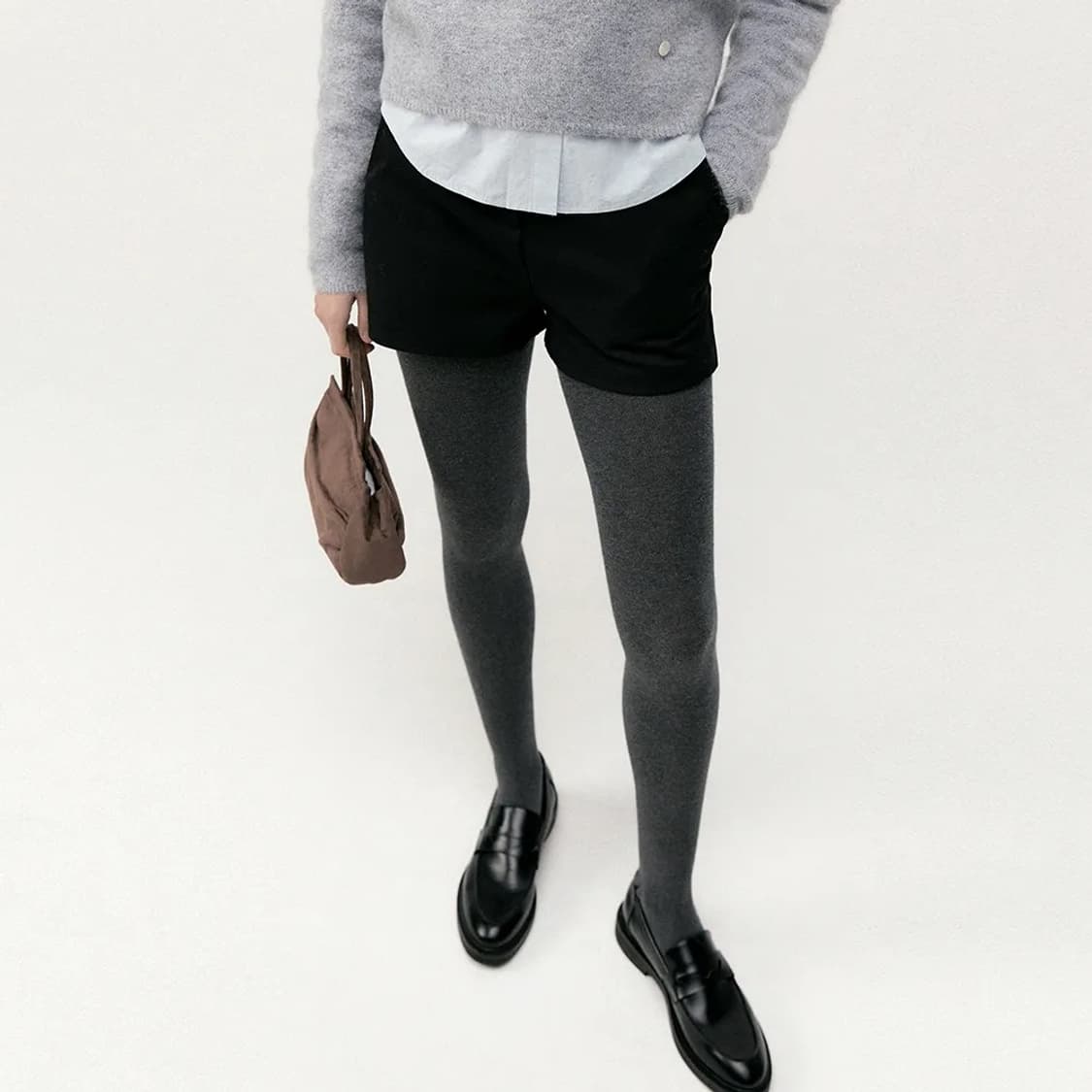 로에일 미니멀 기모 숏 팬츠 상품이미지4