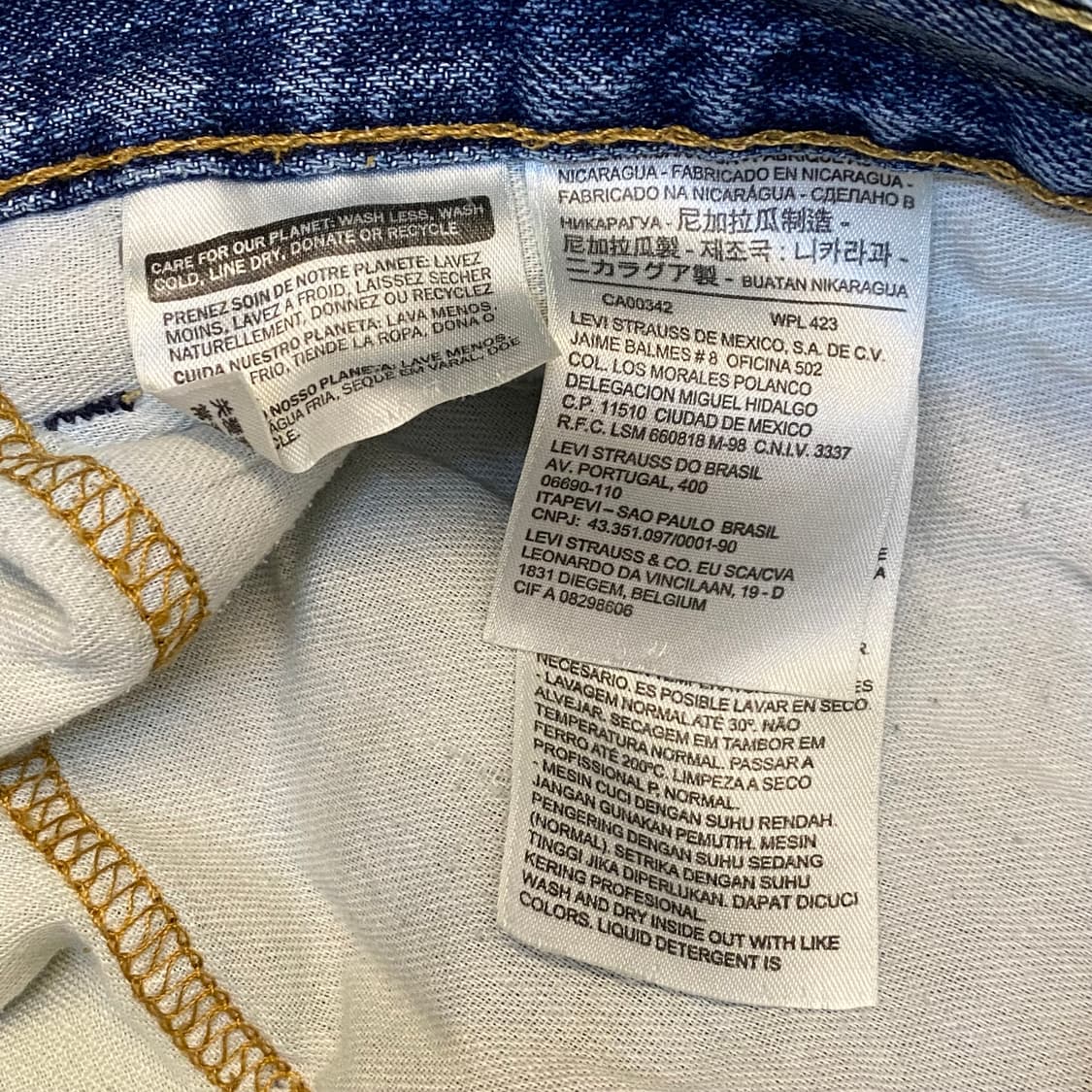 미국 빈티지 리바이스 505 찢청 연청바지 34 상품이미지6