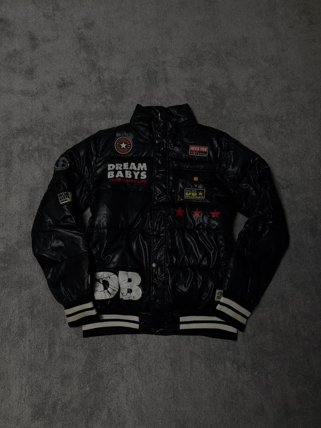 Vintage Y2K punk racing patch jacket 상품이미지1