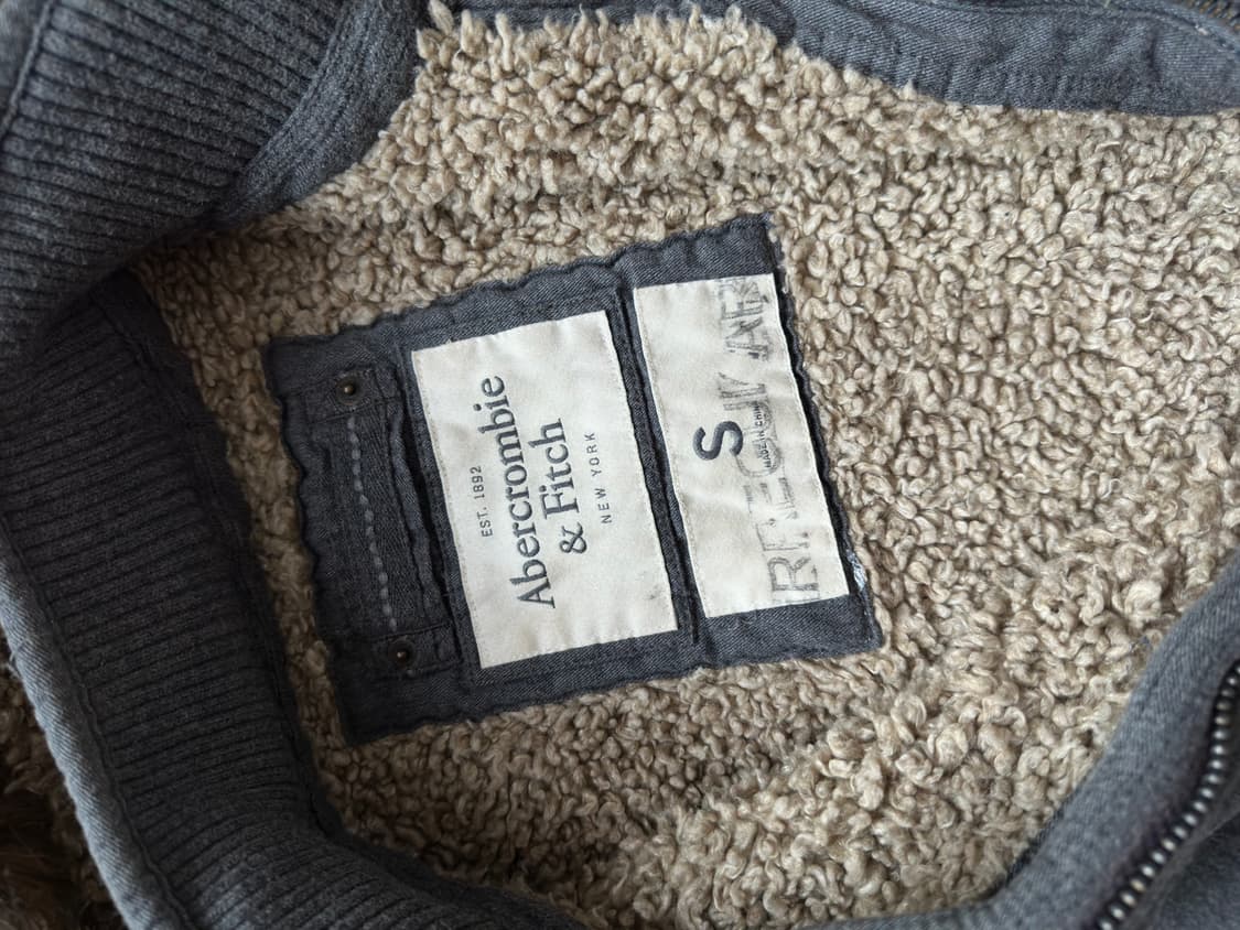 아베크롬비 헤비 코튼 차콜 울프죠 후드집업 상품이미지8