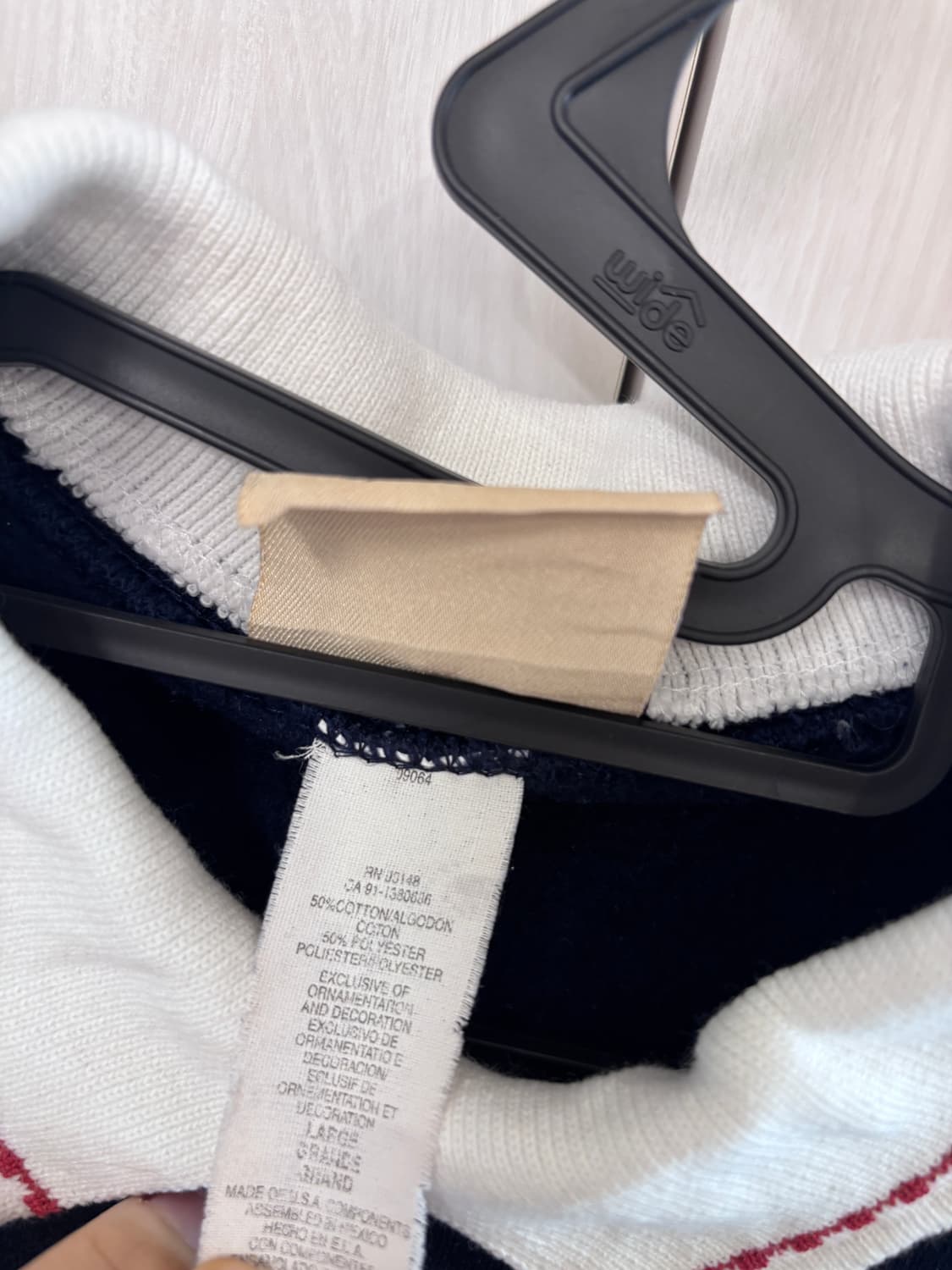 Top Stitch 카라 자수 맨투맨 네이비 (미국빈티지) 상품이미지5