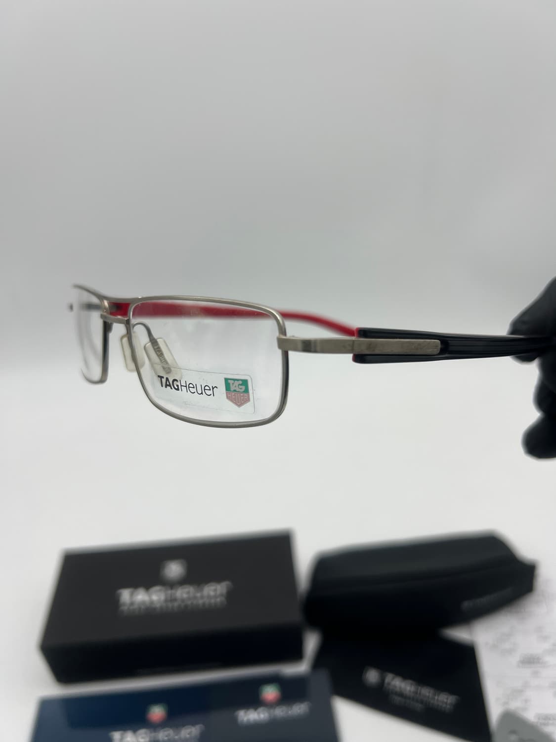 태그호이어 TAG Heuer 직사각 반무테 안경 TH 3001 005 상품이미지4