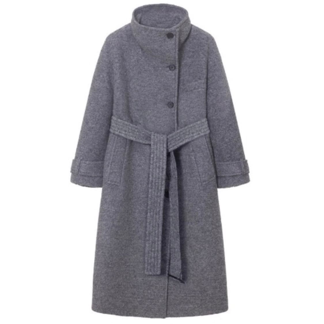 (새상품) 루에브르 벨티드 하이넥 코트  상품이미지2