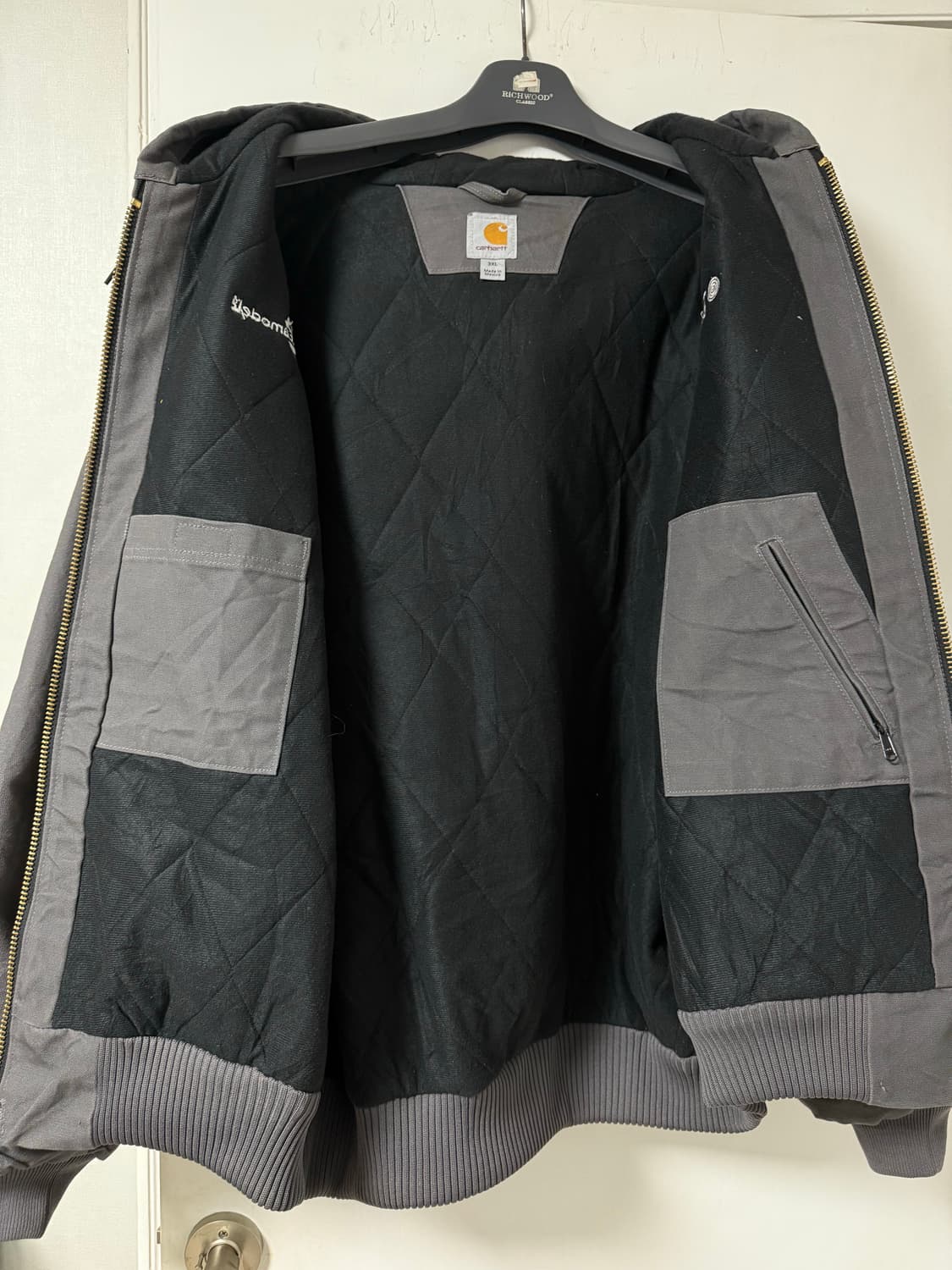 칼하트 본 커스텀 워크 후드 오버핏 봄버자켓 상품이미지6