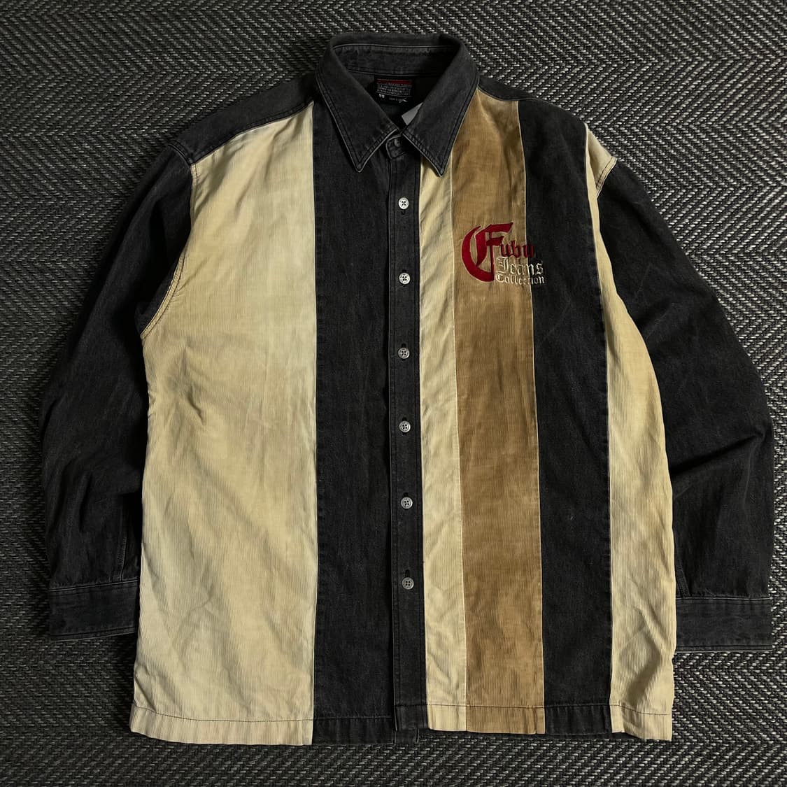 00s 후부 올드스쿨 박시핏 데님 캔버스 셔츠o 3633 상품이미지1