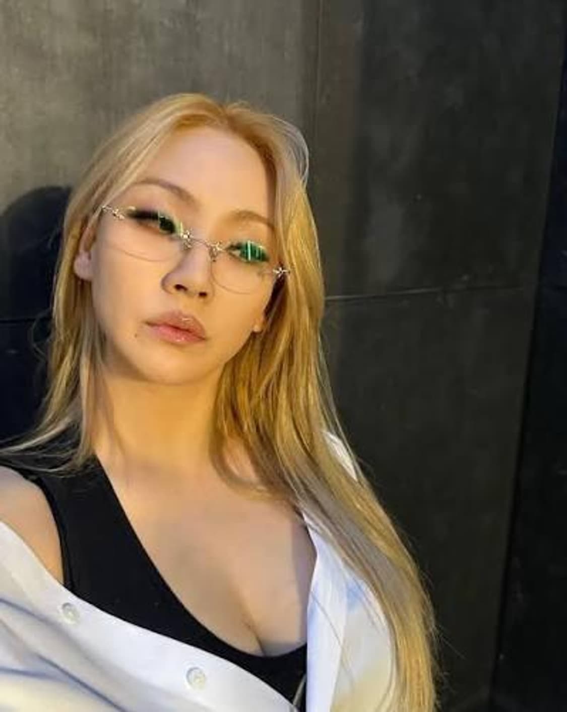 라운드 무테 투애니원 씨엘 채린 원형 스우파 리정 선글라스 갸루 안경 상품이미지2