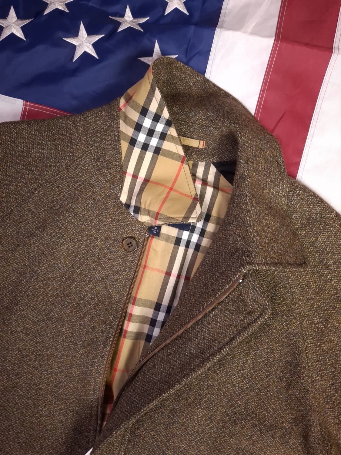 새제품 오리지날 미국제조 버버리 울 헤링턴 자켓 상품이미지2