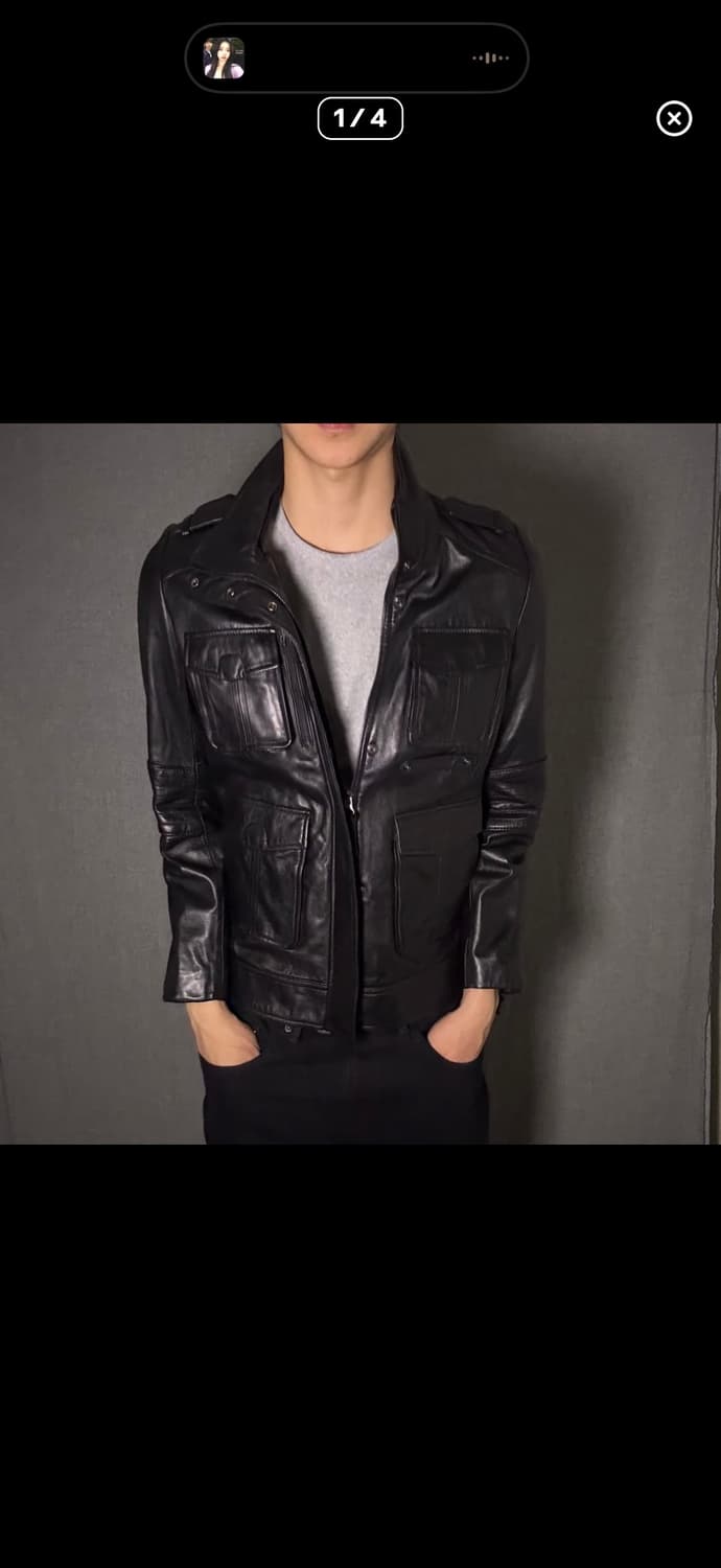 lamb skin black leather jacket 상품이미지1