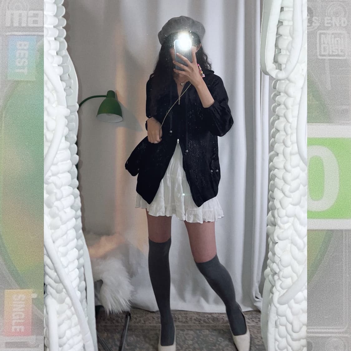 블랙 레이스 투웨이 집업 상품이미지10