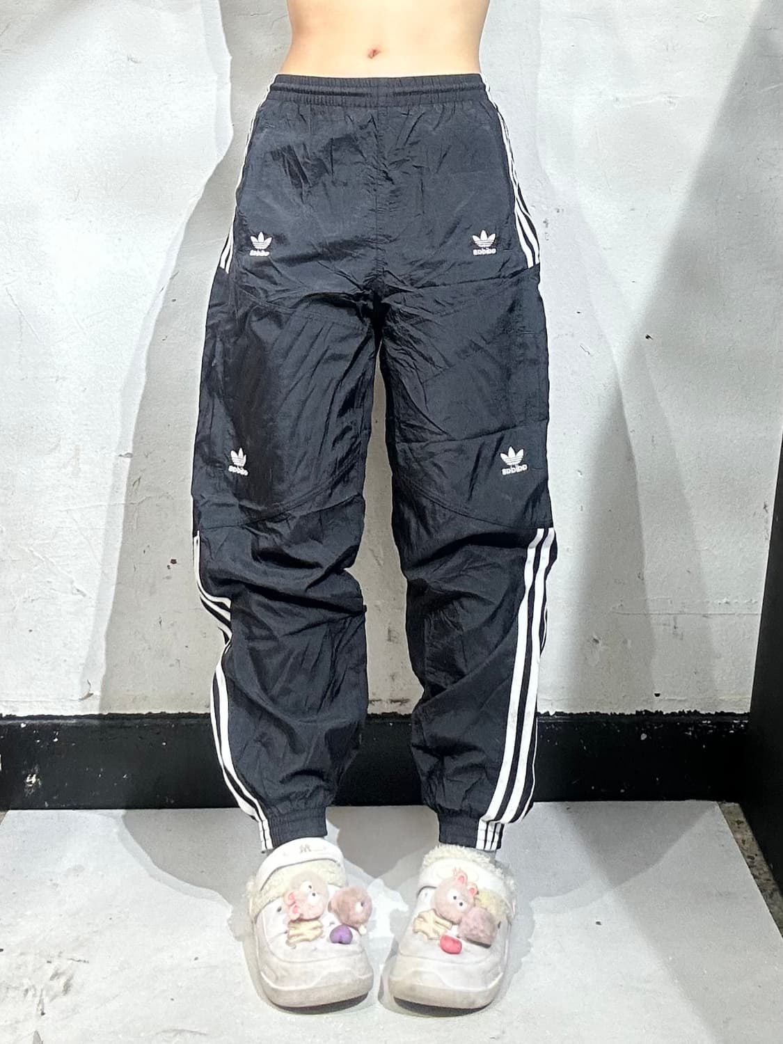 아디다스 블랙 프리미엄 파이어버드 트레포일 로고 트랙 팬츠 M 상품이미지2