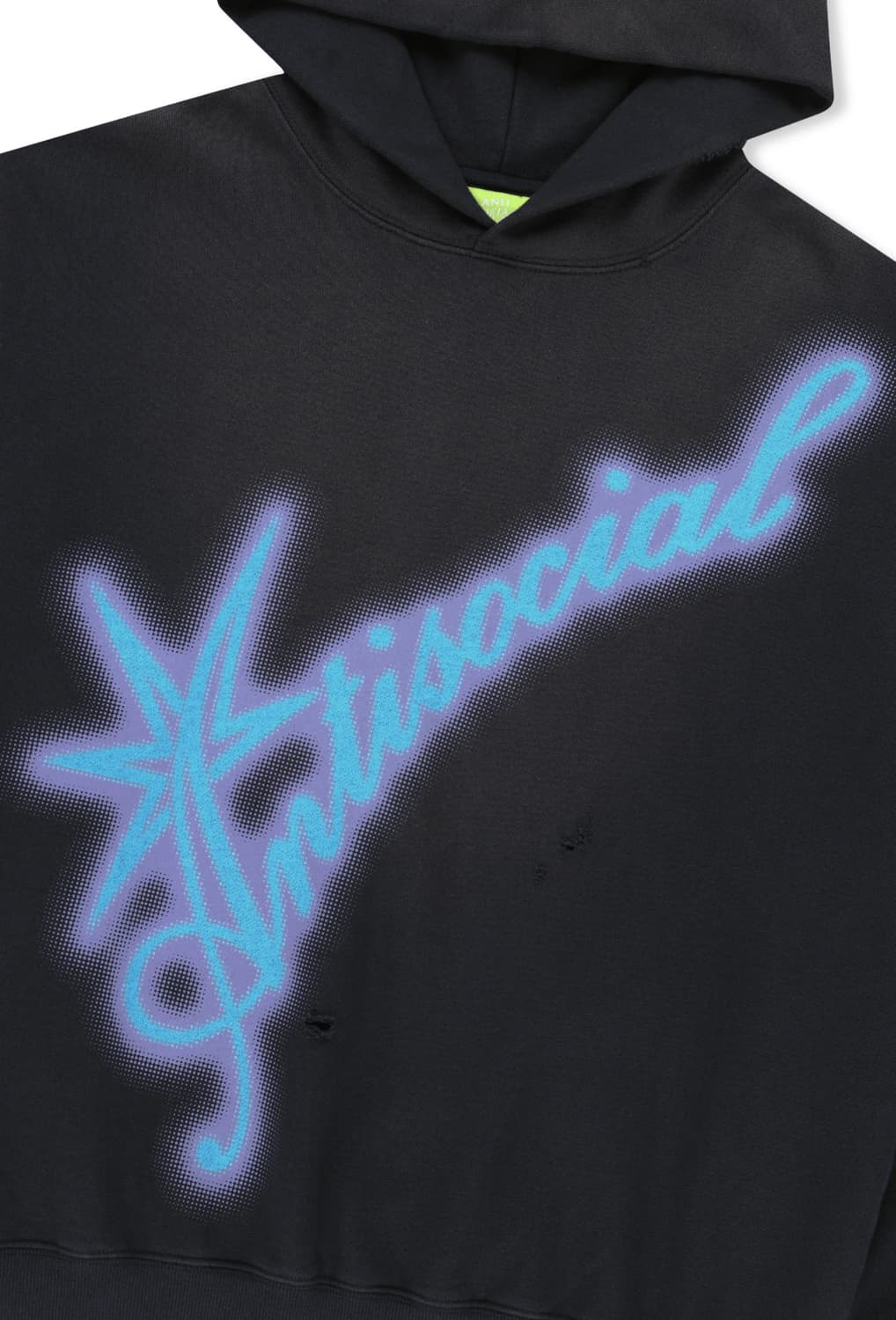 안티소셜클럽 X 썬러브 그래픽 후디 네이비 M size 상품이미지3