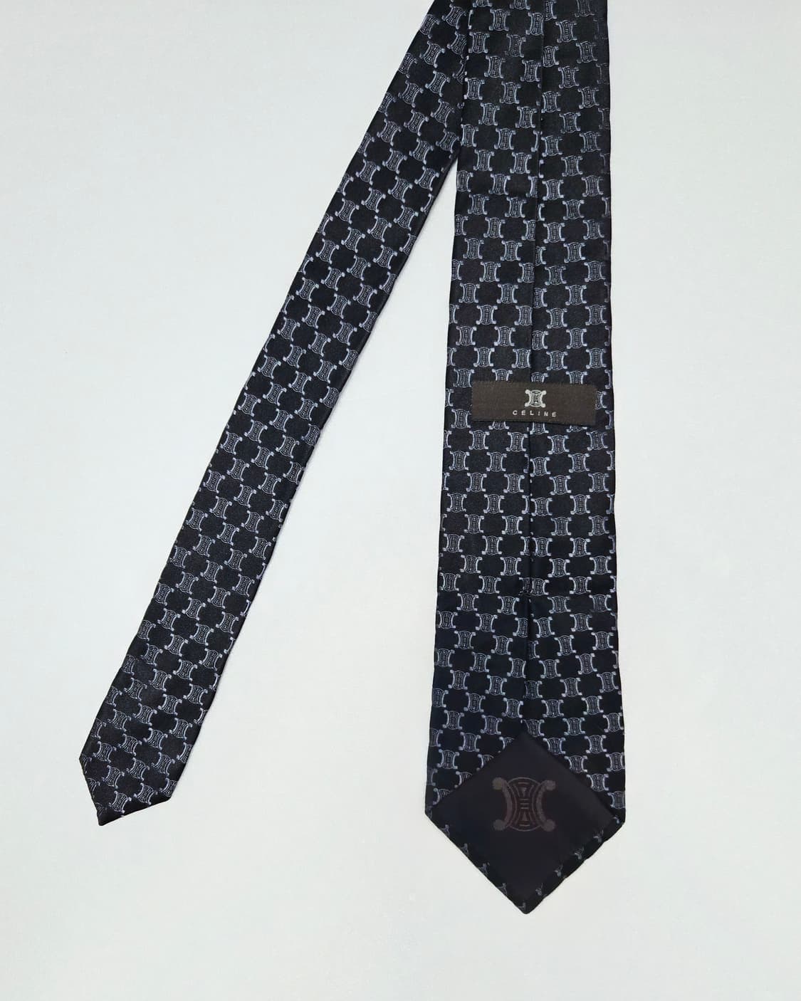 셀린느 트리오페 블랙 실크 넥타이 상품이미지1