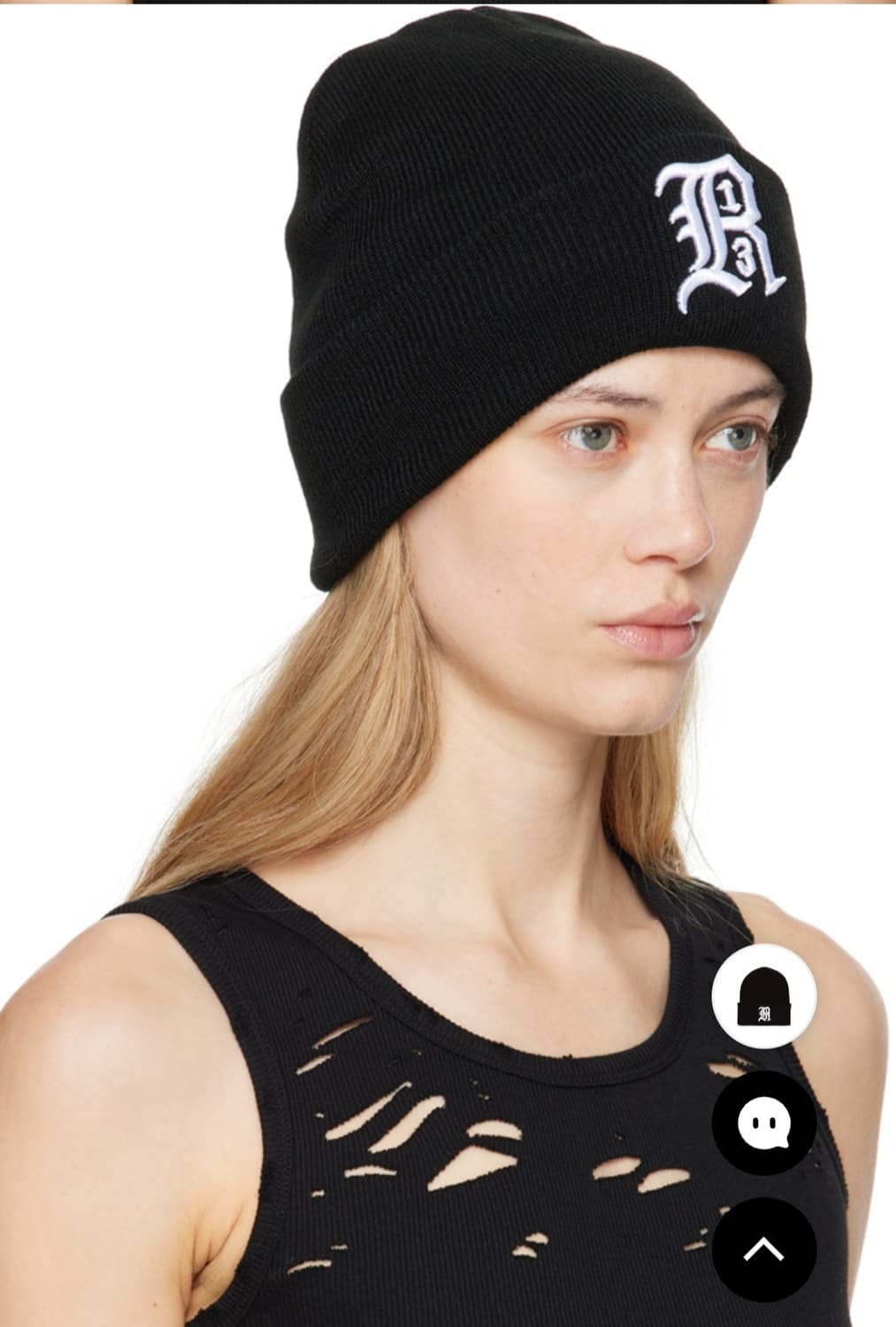 R13 스컬리 비니 블랙 새상품 상품이미지5