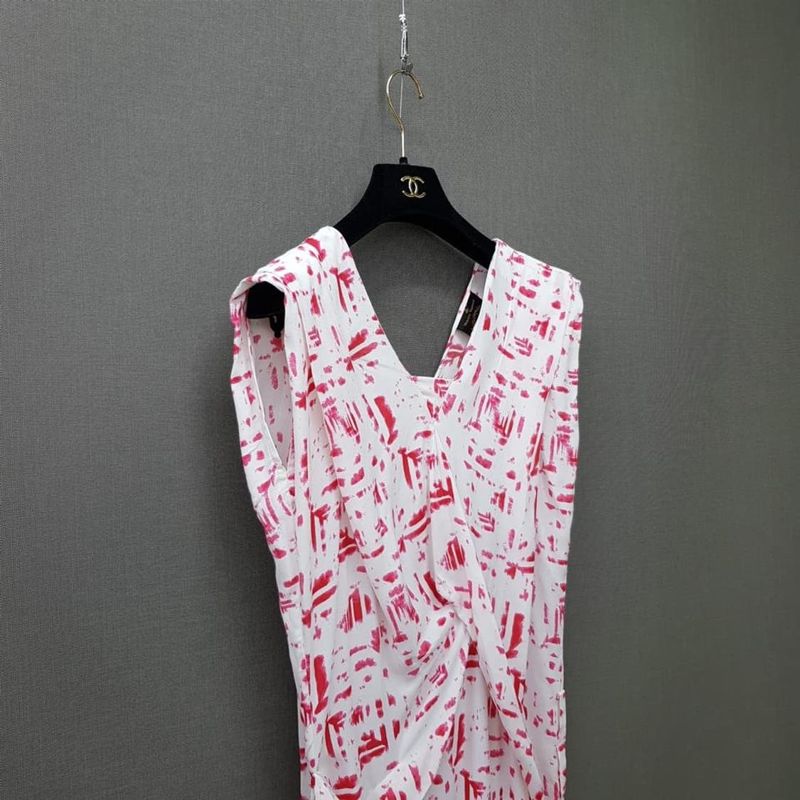 비비안웨스트우드 핑크 브러쉬 패턴 랩 원피스 38사이즈 상품이미지4