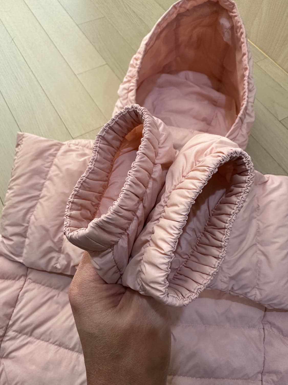 아이더 키즈 베이직 경량패딩 155 핑크 상품이미지4