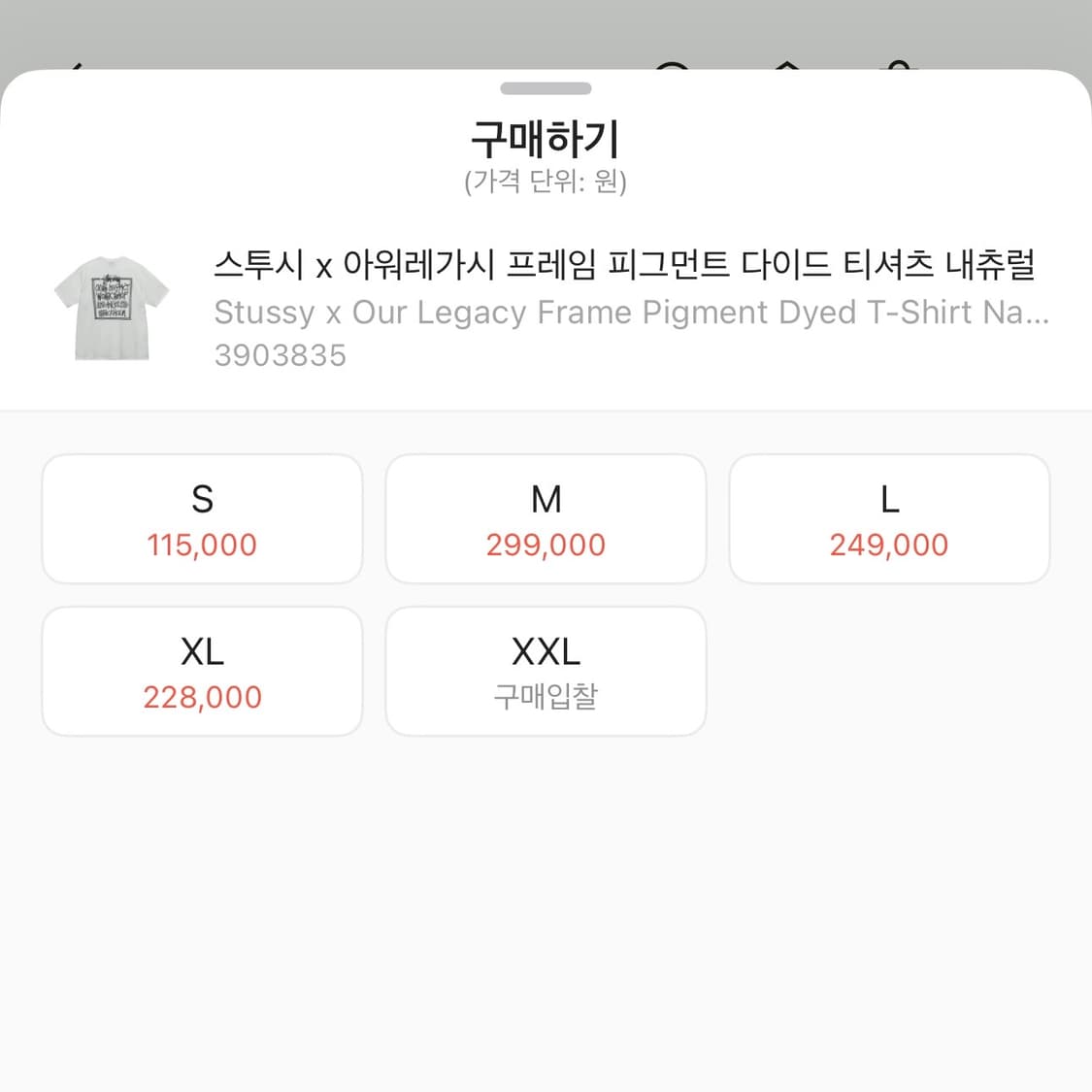 스투시 x 아워레가시 프레임 피그먼트 다이드 반팔 티셔츠 (크림가 23) 상품이미지9