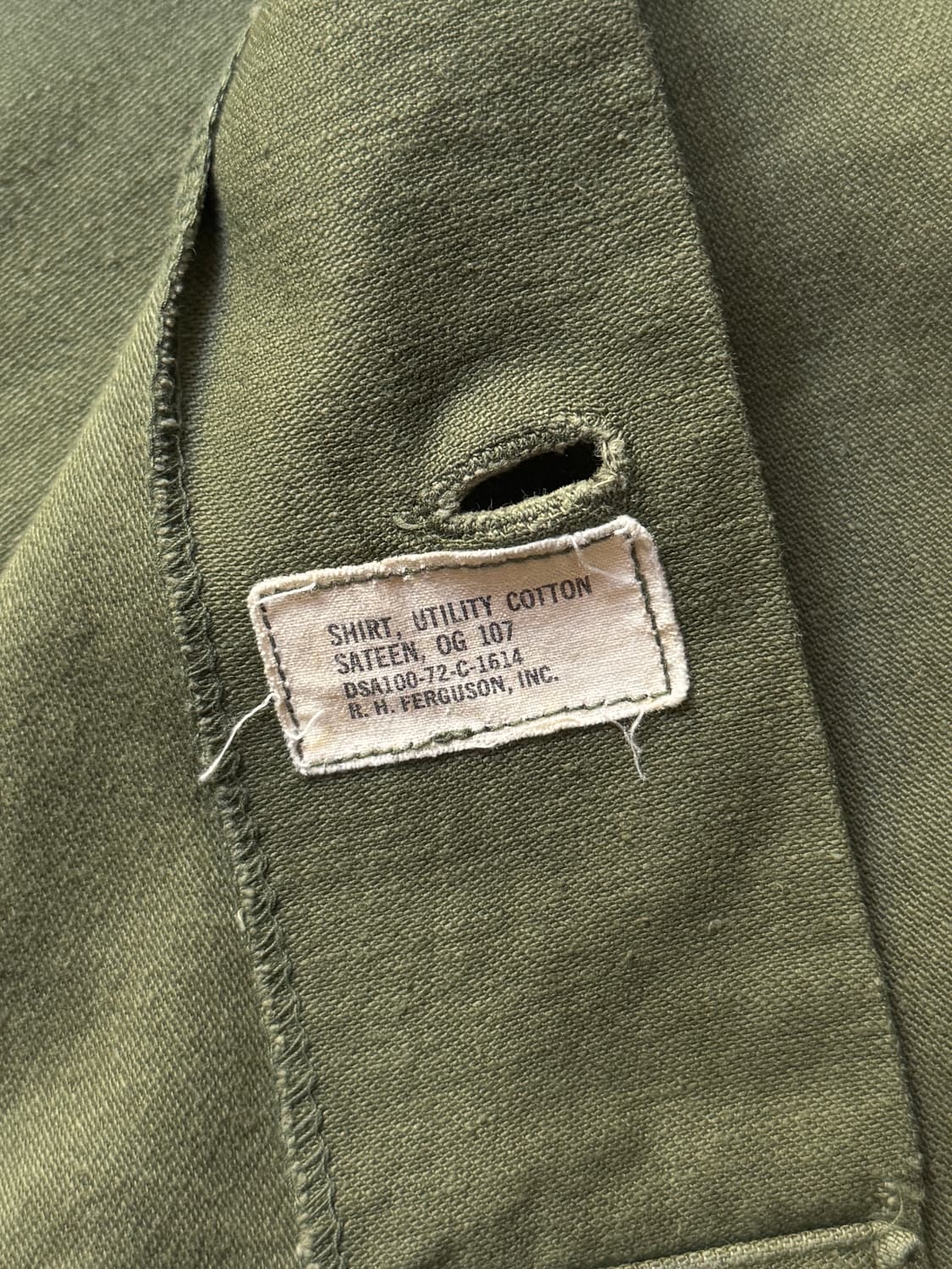 [XS]70's 오리지널 U.S ARMY OG-107 밀리터리 셔츠 상품이미지5