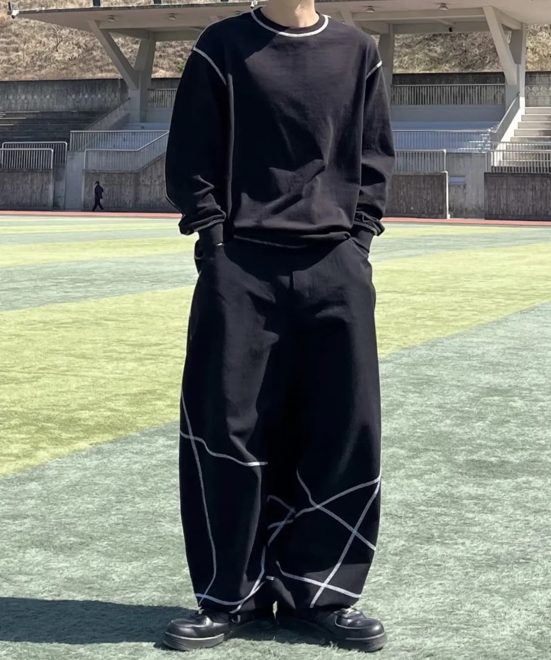 노매뉴얼 S.L WIDE PANTS -블랙 L 사이즈 상품이미지1