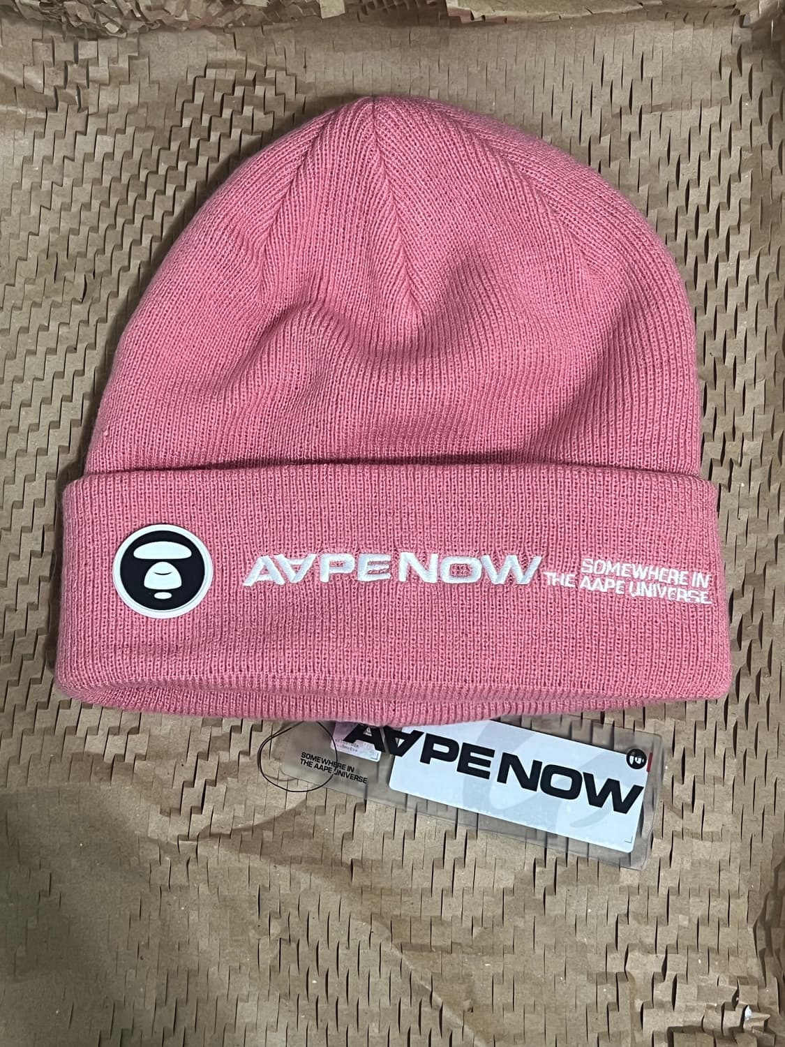 에이프 핑크비니 택있는 새제품 상품이미지1