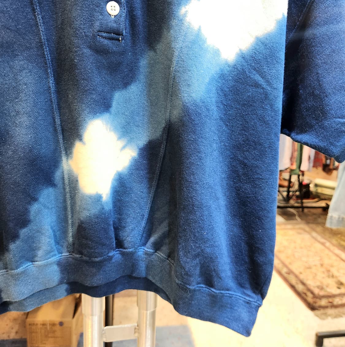 인디고  워싱 코튼 카라 반팔 상품이미지5