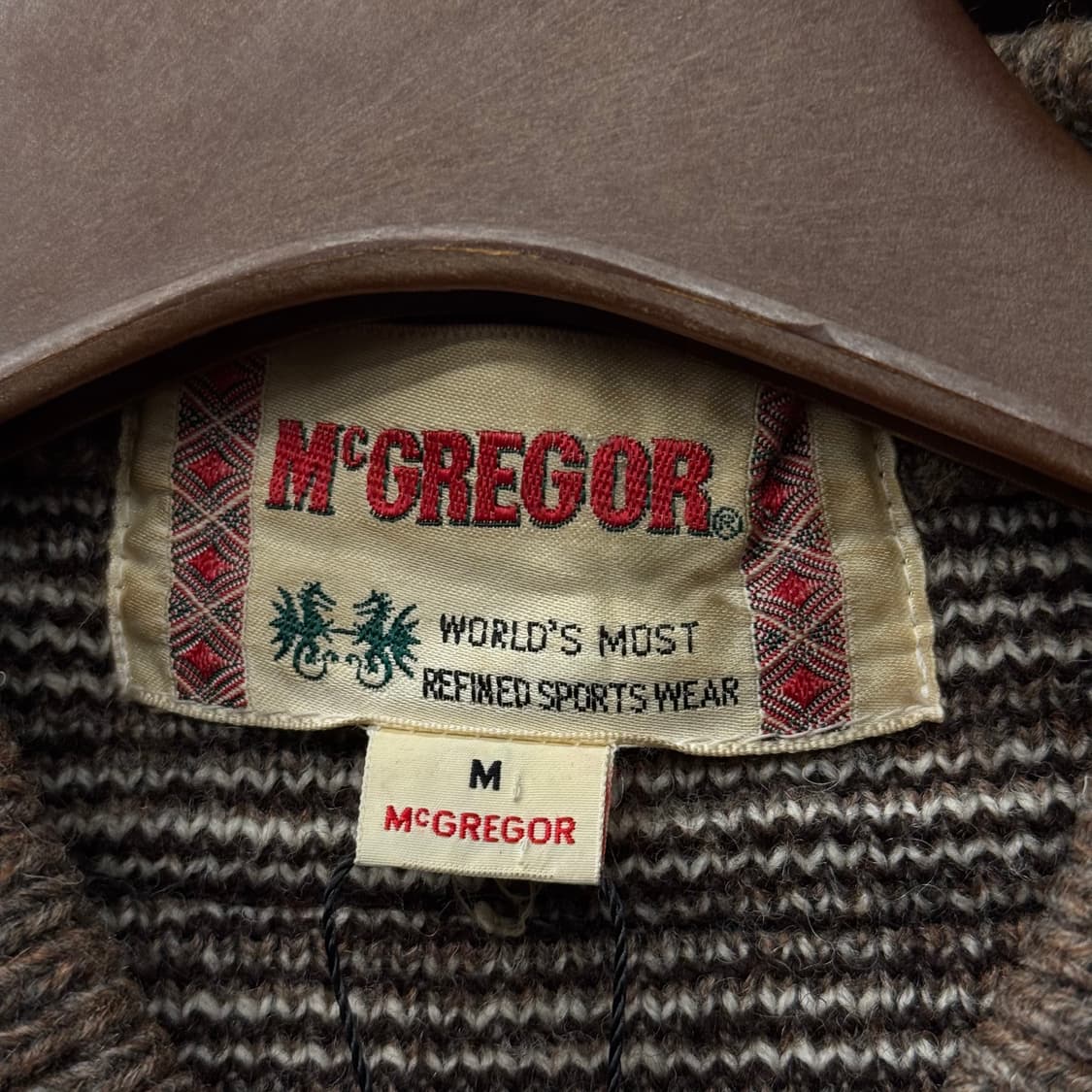 90s McGREGOR 맥그리거 네이티브 패턴 노르딕 버클 니트 상품이미지7