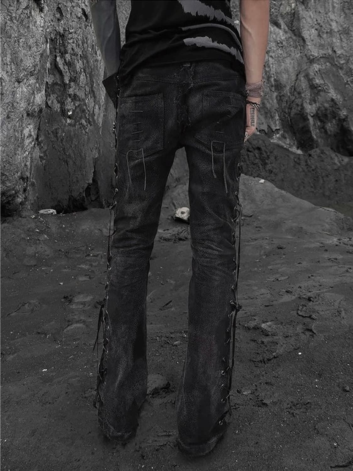 The space between US flared lace jeans 상품이미지3