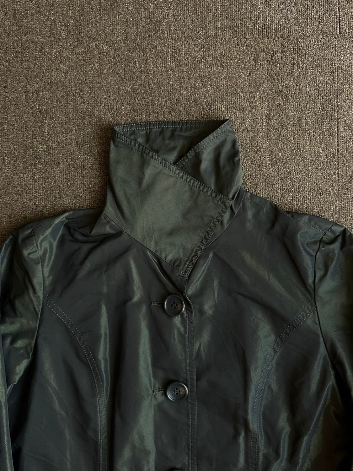 Renault 글로시 하이넥 트렌치 코트 상품이미지3