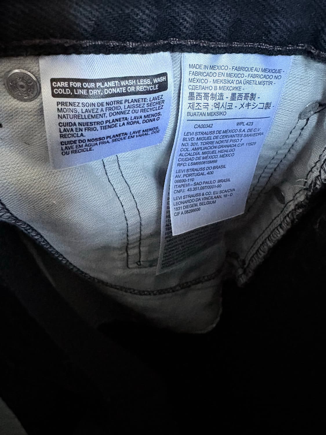 (33x32) 리바이스 517 부츠컷 블랙 데님 블랙진 상품이미지5